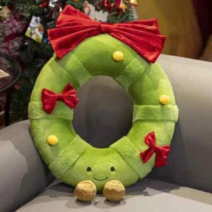 New 45cm Jelly Cat Christmas Wreath Plush Doll Home Decor Pet Toy - Picture 1 of 11