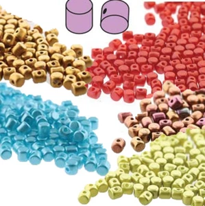 Minos Par Puca 2 5x3mm Cylinder Czech Glass Beads 5 Grams 38 colors U-Pick - Picture 1 of 34