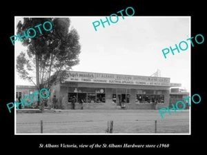 OLD POSTCARD SIZE PHOTO OF ST ALBANS VICTORIA THE ST ALBANS HARDWARE SHOP 1960 - Picture 1 of 1