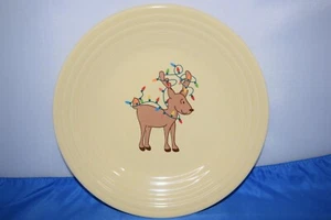Fiesta Ware 9” Luncheon Twinkling Reindeer decal (Bon Ton Exclusive) F-3 - Picture 1 of 4