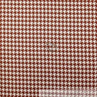BonEful Fabric FQ Cotton Quilt Brown White Houndstooth Check Gingham Calico Mask - Image 1 of 4