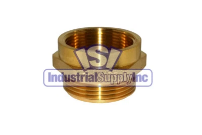 INDUSTRIAL SUPPLY Fire Hydrant Adapter | 1-1/2" Female NPT x 1-1/2" Male NST/NH | Brass
