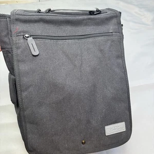Bella Russo 14” Canvas Messenger Bag (BLACK) - Never Used - Picture 1 of 10