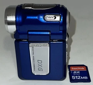 DXG 506V 4X Digital Zoom Video Camera MPEG4 Movie Blue - Tested - Picture 1 of 9