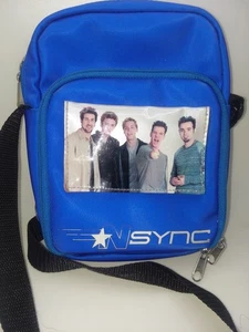 Vintage 2001 *NSYNC Boy Band Blue Purse Mini Shoulder Bag CD Holder - Picture 1 of 4