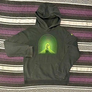Nike Youth XL Negro Verde Neón Caja de Zapatos Gráfico Pullover Sudadera con Capucha - Imagen 1 de 6