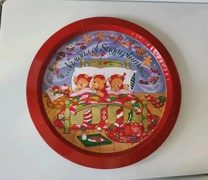 Vassoio porta biscotti natalizio vintage metallo orsetti anni 80 stagionale carino - Foto 1 di 5