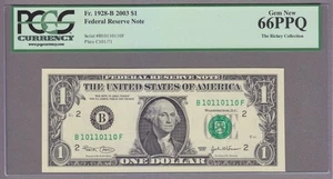 10110110 - TRUE BINARY - PCGS 66 FROM THE RICKEY COLLECTION - DEC#182 - evTT76bg - Picture 1 of 2