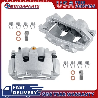 Set(2) Front Brake Calipers w/Bracket For 2009-2010 Dodge Ram 1500 Dakota - Image 1 of 4