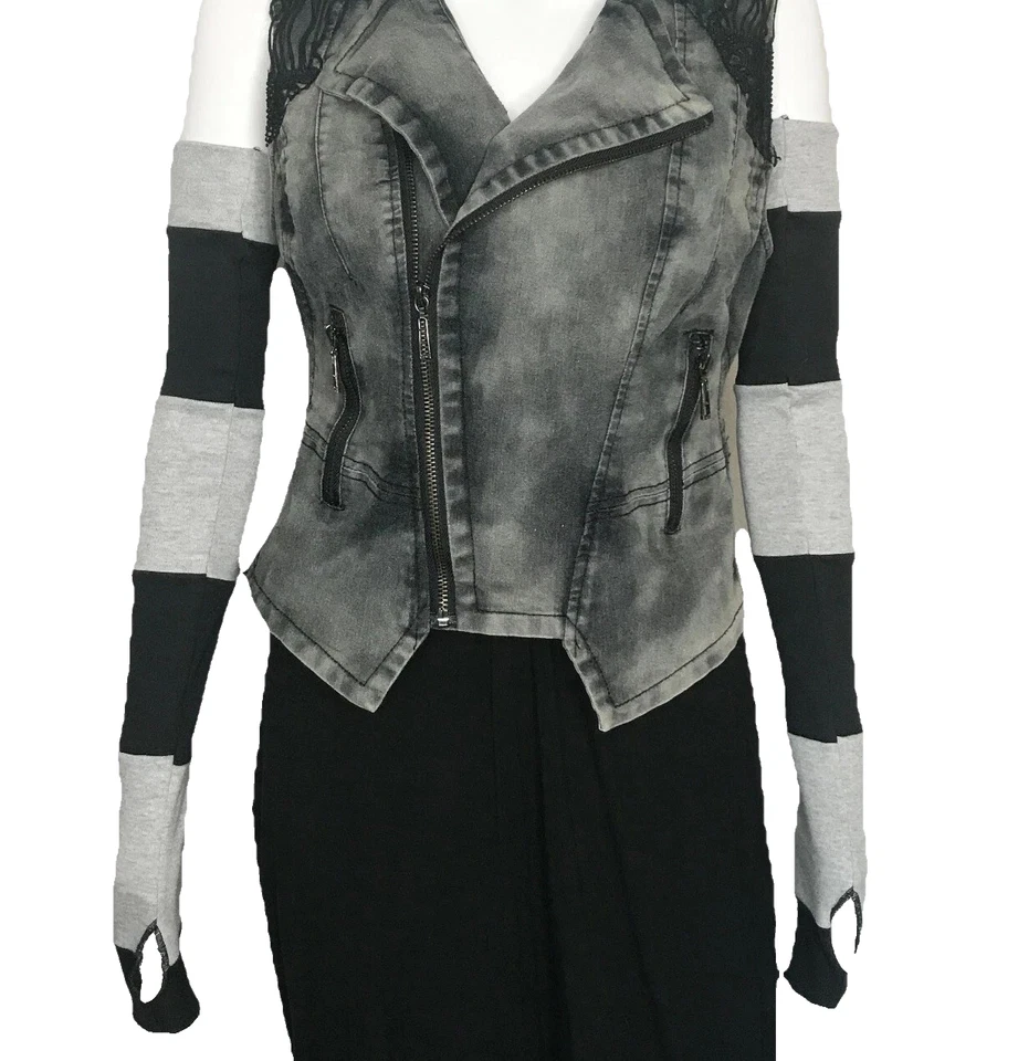 Guantes Largas a Rayas Gris Calentadores de Manos Calentadores de Brazos Negros Retazos Calentadores de Brazos Hombres Foto 1 de 4