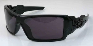 Oakley Vintage Sunglasses Oil Rig Gloss Black frame Warm Grey Leness Rare Last - Picture 1 of 8
