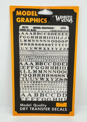 Woodland Scenics MG701 Roman RR Black-Dry Transfer Decals - Image 1 of 2