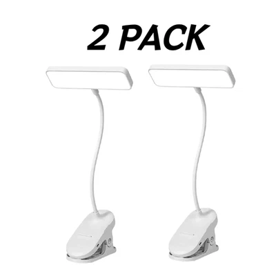 Rechargeable LED Book Light With 3 Light Modes Clip Reading Lamp 1/2 PACK NEW US - Image 1 of 4