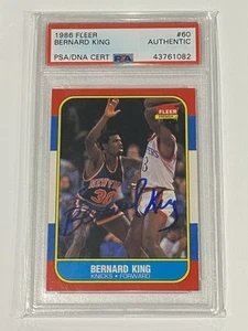 Bernard King Signed 1986 Fleer #60 PSA DNA Auto New York Knicks - Picture 1 of 2