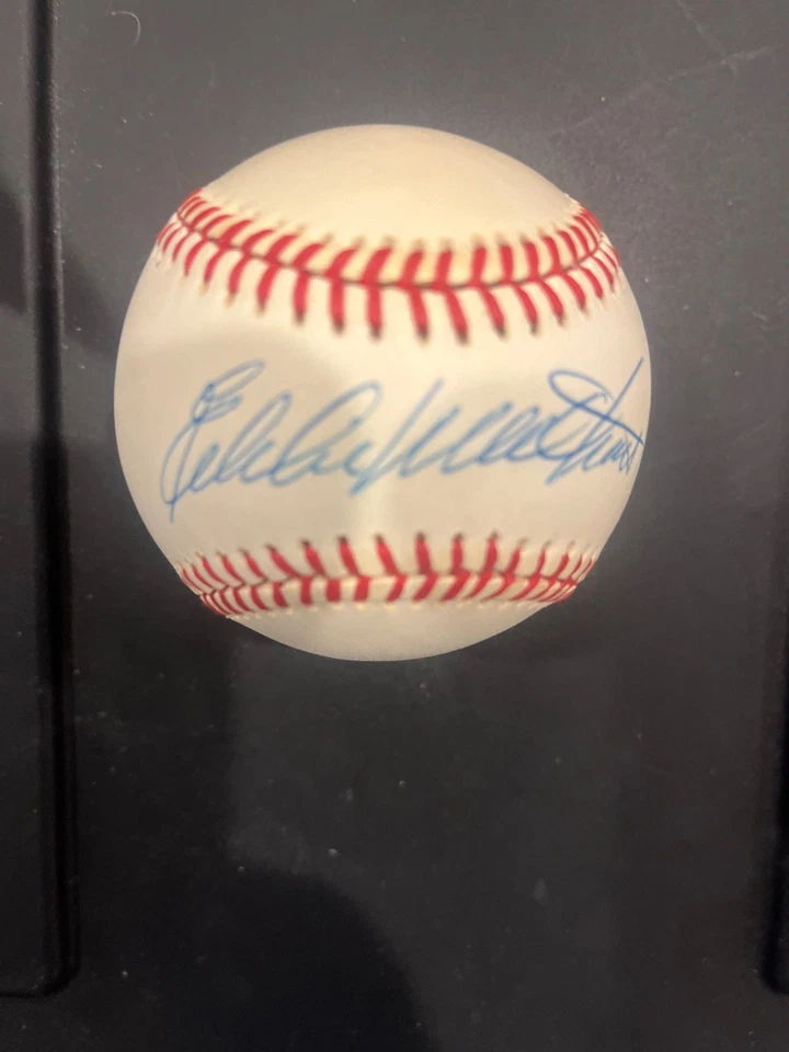 Eddie Matthews Signed Autograph Rawlings Baseball JSA COA - Image 1 of 1