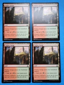 4x Timber Gorge Oath of the Gatewatch 2016 Mtg Magic Card Dual Land Mana 179 - Picture 1 of 4