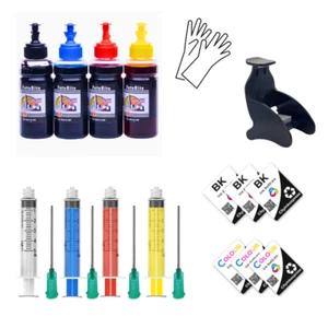 HP 302 HP 302 XL Black and Colour Ink refill Kit with refill tools - Non Oem - Picture 1 of 5