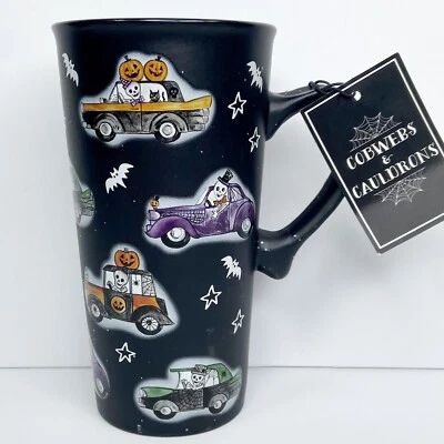 Telarañas y Calderos 16oz Taza Cerámica Halloween Skeltons en Coches Foto 1 de 4