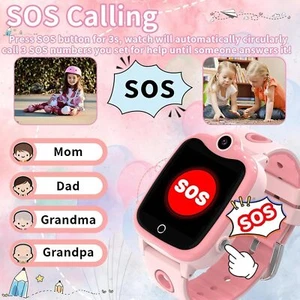 Kinder Telefonuhr Smartwatch LBS Uhr SOS SIM Wasserdicht Armbanduhr DE - Bild 1 von 13