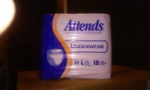 Size Large Attends Adult Underwear (4 packs) For Moderate Incontinence