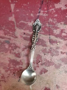 Cuchara pequeña de plata de ley 925-mini cuchara de sal/cuchara de azúcar y sal AG679 - Imagen 1 de 3