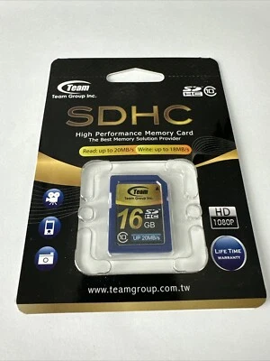 Team Group 16GB SDHC Multi Use Memory Card Class 10 New Sealed - Image 1 of 2