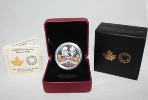 2015 Canada Silver 1 Oz 999 A Historic Reign QEII $20 Proof Colored Coin - Picture 1 of 4