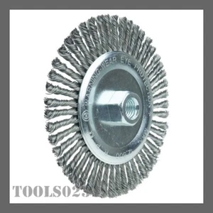 6" Stringer Bead Wire Wheel Brush Weiler 08766 .020" Steel Fill 5/8"-11 Nut - Picture 1 of 6
