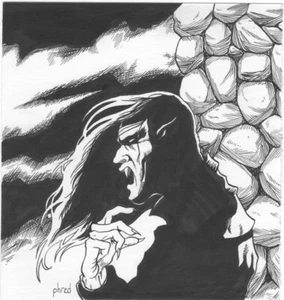 Obras de Arte RPG originales de ""Phred"" Rawles; Vlad Vampiro Drácula Criatura Halloween - Imagen 1 de 1
