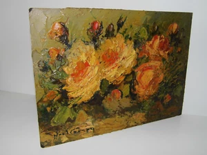 SELTENES GEMÄLDE SIGNIERT WEIHNACHTEN CANEPA 1935 IMPRESSIONIST HSP MIT DEM TITEL LES ROSES SEHR GUTER ZUSTAND - Bild 1 von 12