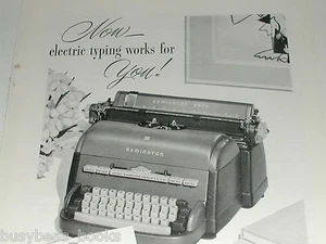 1949 Remington Rand Typewriter advertisement page, electric typewriter - Imagen 1 de 3