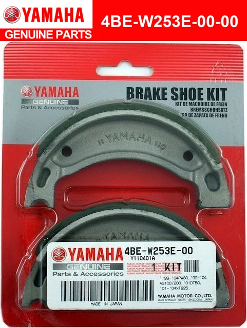 Yamaha TT-R110E 08-09 11-23 Genuine Rear Wheel Brake Shoe Kit 4BE-W253E-00-00 - Изображение 1 из 1