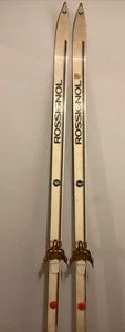 Vintage Rossignol Snow Skis 76.5” Rottefella Metal Bindings Cabin Decor Wall Art - Picture 1 of 14