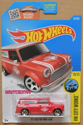 HOT WHEELS 2016 HW CITY WORKS '67 AUSTIN MINI VAN DEFECT W+ - Image 1 of 2