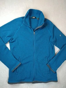 EMS Eastern Mountain Sports Jacket Women's XL Teal Blue Full Zip Knit Fleece - Picture 1 of 11