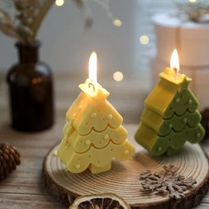 1X Molde para velas de árbol de Navidad hágalo usted mismo pan de jengibre muñeco de nieve Moldes de resina para hacer velas - Imagen 1 de 13