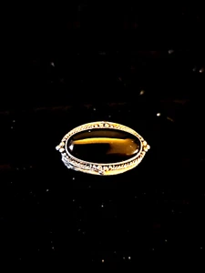 Black Onyx Oval Sterling Silver Ring Size 11 - Picture 1 of 12