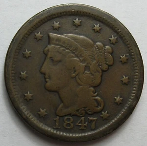 Centavo grande 1847 -XF- (#44e) - Imagen 1 de 2