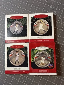 Hallmark Ornamente Vintage Baseball Helden 4er Set Ruth Gehrig Robinson Paige - Bild 1 von 9