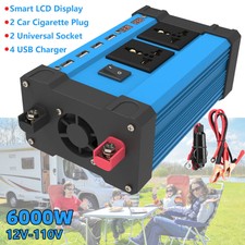 6000W 4000W Car Power Inverter Sine Wave Solar Converter DC 12V to AC 110V 220V