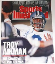 Troy Aikman Signed Cowboys 16x20 Photo PSA/DNA COA 1989 SI Picture Autograph