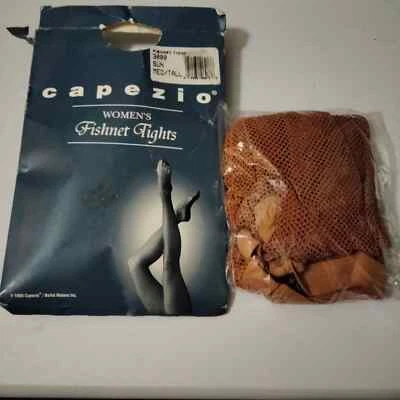 Capezio SuntanVintage 1980s Fishnet Tights Medium Tall - Imagem 1 de 4