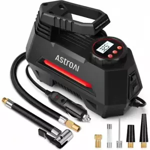 Portable Tire Inflator – 12V Digital Pressure Gauge Air Pump with LED Emergency - Picture 1 of 42