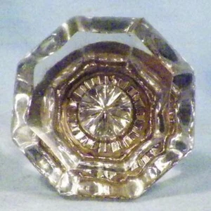 1 Antique Mercury Glass Door Knob Hexagon Victorian Architectural Salvage #8 - Picture 1 of 3