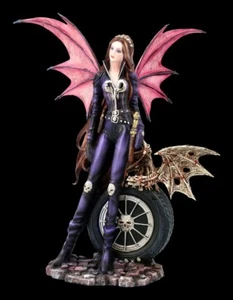 Figura Elfos - Nairas Con Esqueleto Dragón - Fantasía Hadas Ángel Dekostatue - Imagen 1 de 6