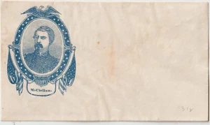 Civil War Patriotic Cover Color Illust McClellan (f7) - Picture 1 of 2