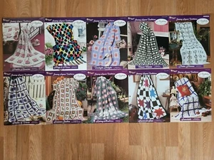 Lot 11+ The Needlecraft Shop Afghan Patterns Collectors Granny Square Traditions - Picture 1 of 22