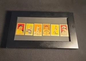 BABE RUTH 6-Assored Reprint Strip Cards BABE RUTH | Black 12" x 7" Frame RARE!! - Picture 1 of 7