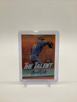 2020 Leaf Valiant The Talent Orange #TTGC1 Garrett Crochet #/75 Auto - Image 1 of 2