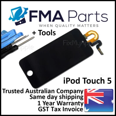 iPod 5th 5 6th Generation Black Front Glass Touch Screen Digitizer Assembly LCD - Image 1 of 4